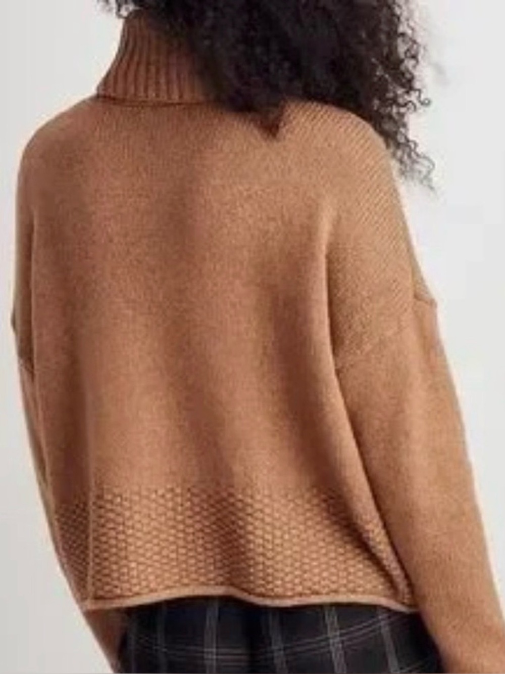 Madewell Sadler Turtleneck Sweater-Heather Camel Brown-Women’s Size Small - Picture 12 of 12
